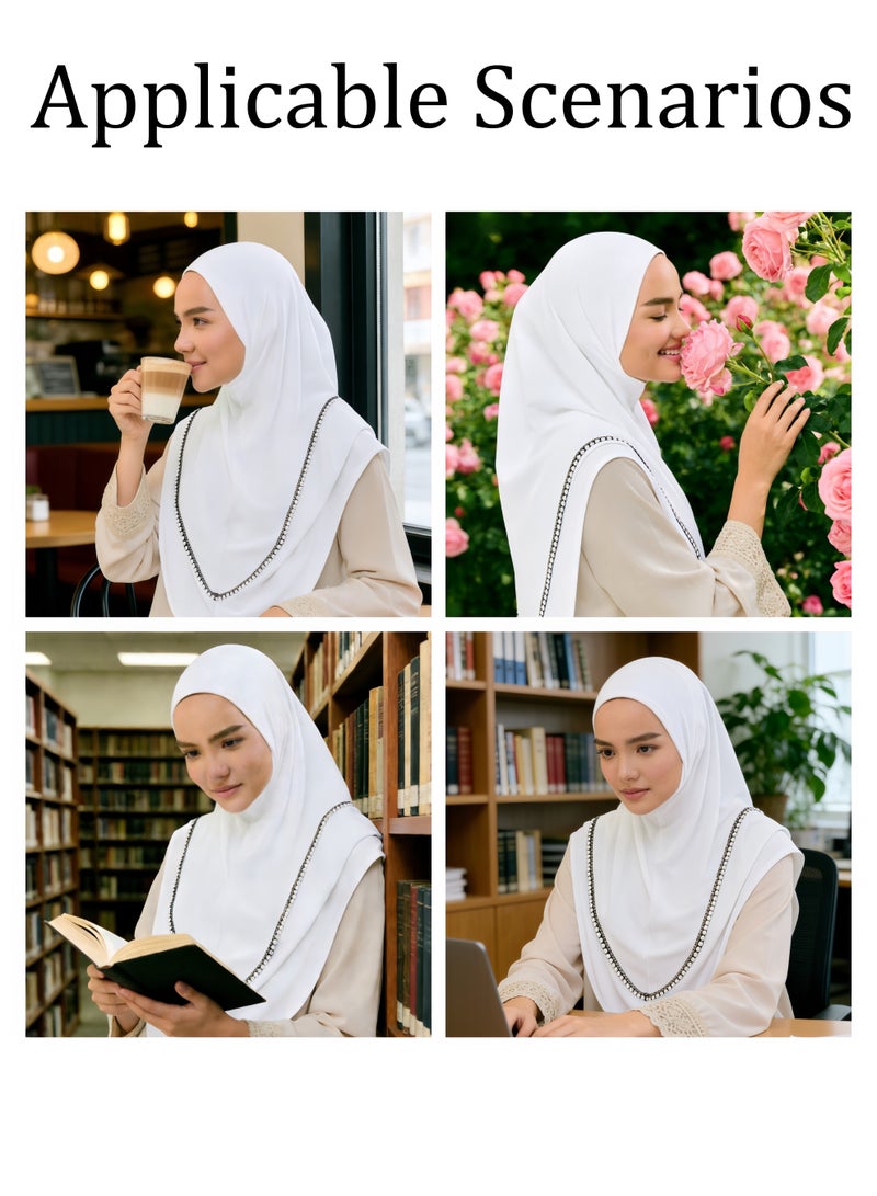 النساء حجاب سترة الصلاة الطويلة الحجاب شادورز العربية غطاء الجسم توربان الشرق الأوسط الإسلامي غطاء كامل الملابس الكسل حجاب - Image 3